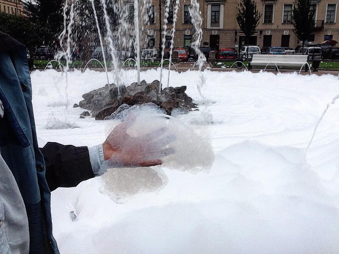 Foam Fountain in St. Petersburg - Fountain, Saint Petersburg, Cultural capital, beauty, Foam, Longpost