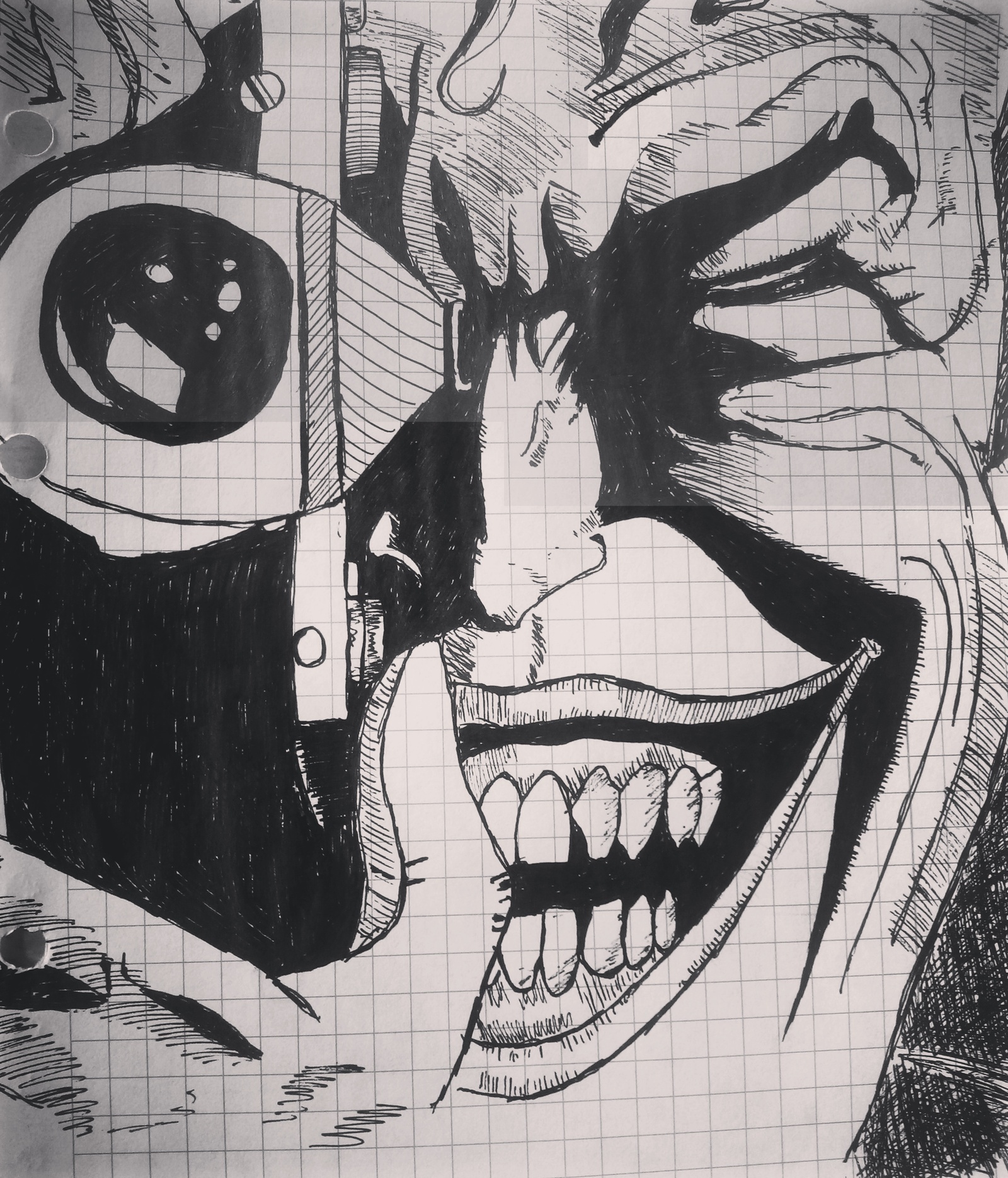 The Joker from the Killing Joke! - My, Drawing, Joker