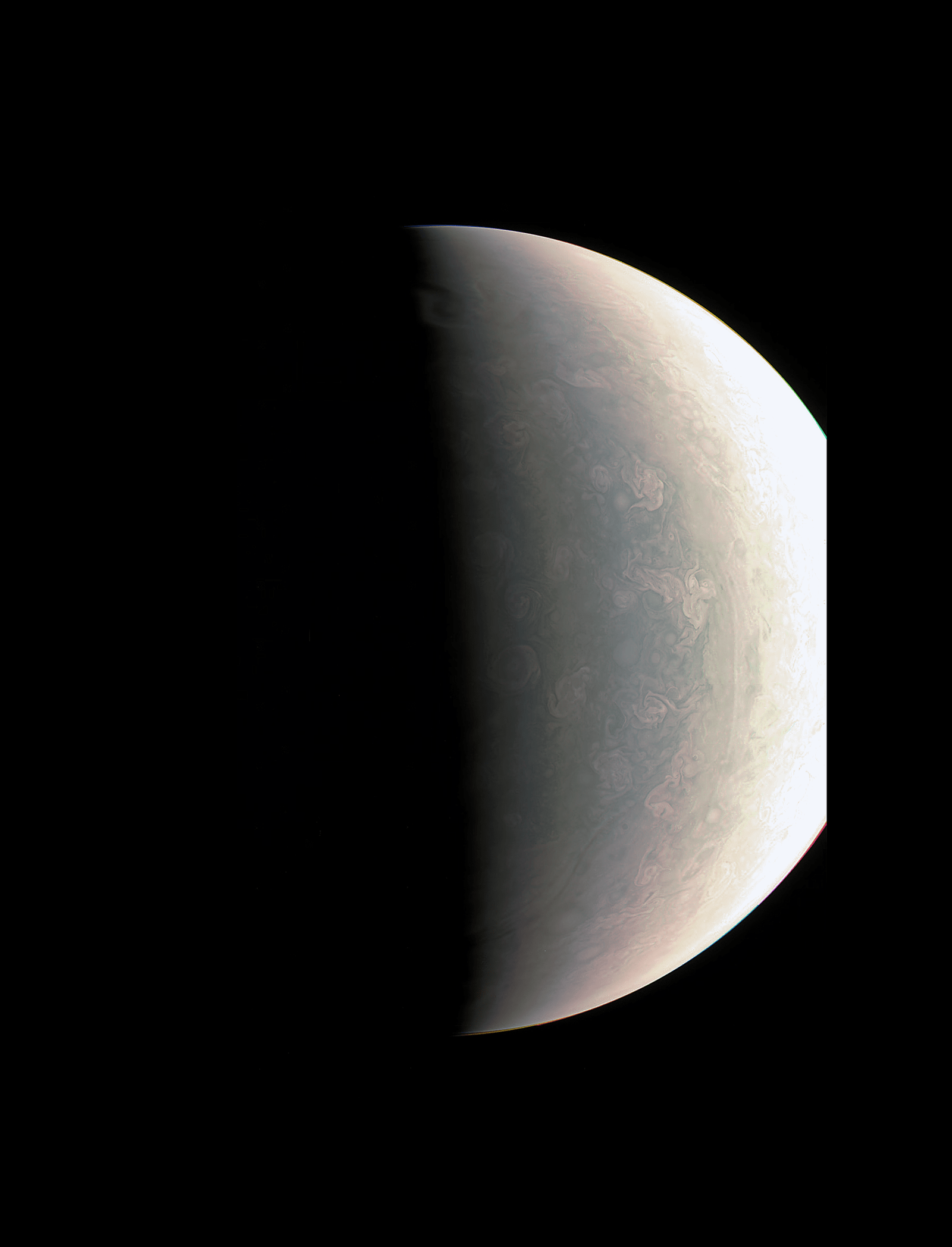 First ever close-up view of Jupiter's north pole - Space, Jupiter, Juno, Juno