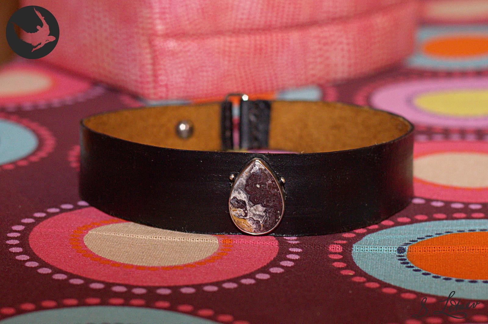 Leather Post #7 - My, Leather, Friday tag is mine, Choker, Cover, Clock, Handmade, Longpost