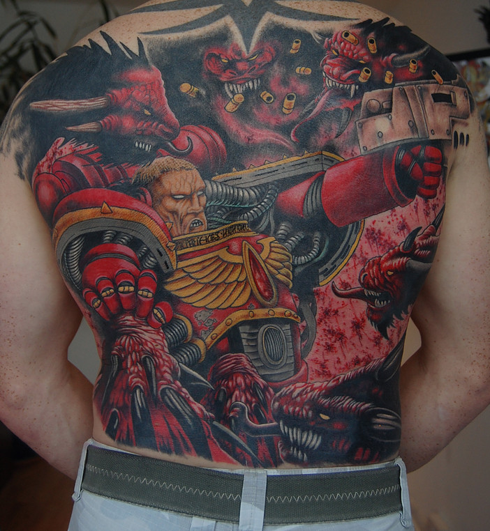 This face... - Warhammer 40k, Tattoo, Blood angels