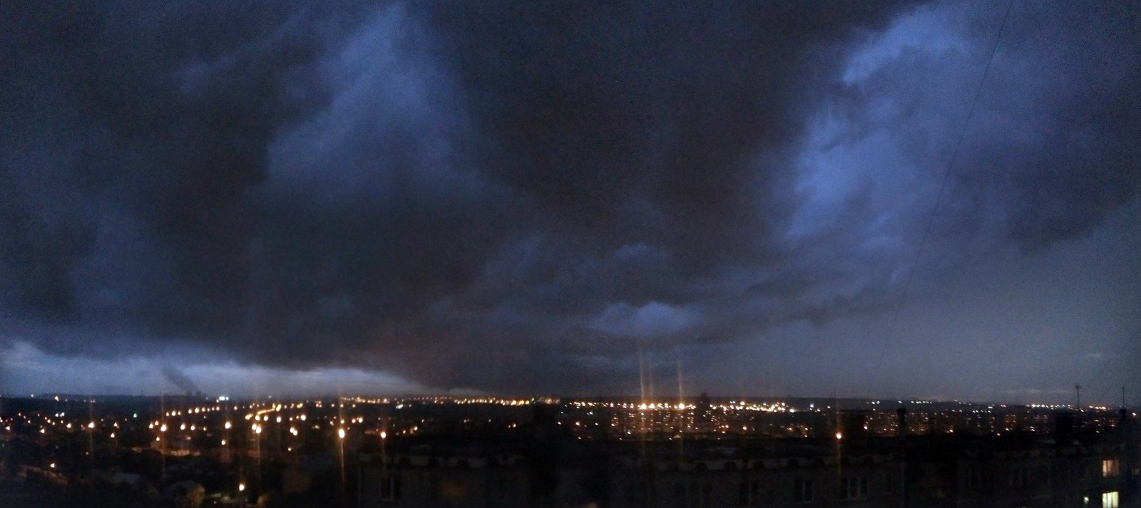 Sky over Chelyabinsk last night - My, Photo, The photo, The clouds, Clouds, Chelyabinsk, Панорама