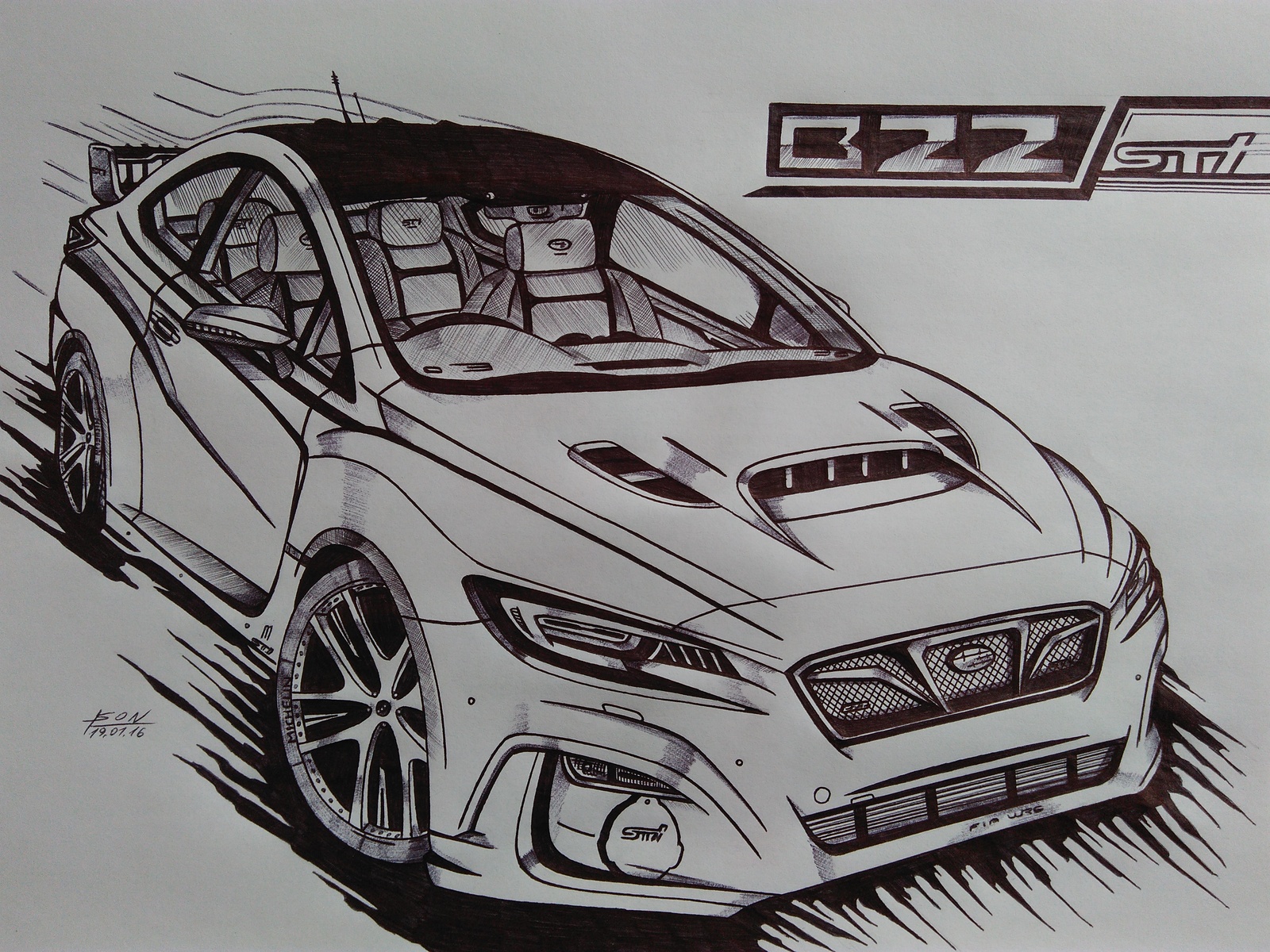 My latest projects (in HD) - My, Pen drawing, Art, Auto, Mitsubishi, Delta, Audi, Subaru impreza, Evolution, Longpost