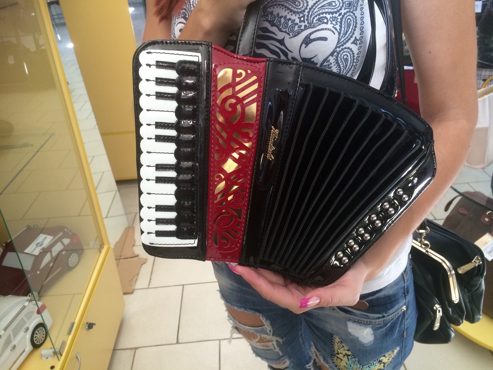 This bag reminds me of something... - My, Lady's bag, Not button accordion, Accordion