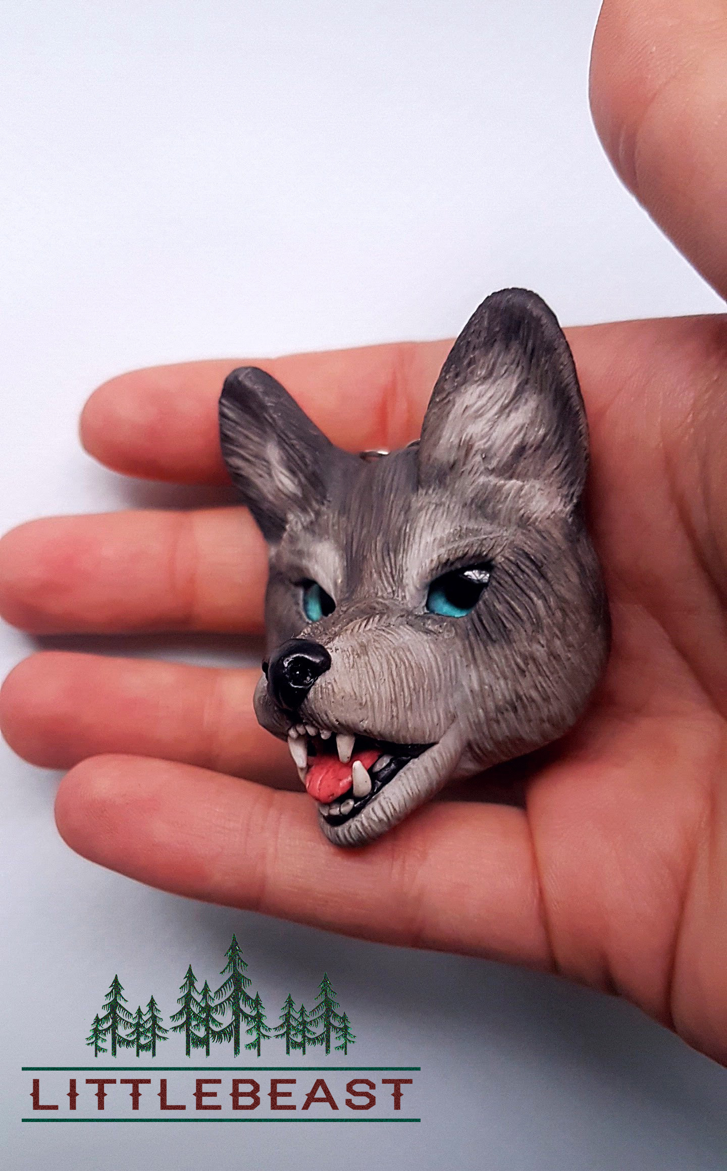 Wolf made of polymer clay - My, Polymer clay, Plastic, With your own hands, Beast, Animals, Wolf, Longpost