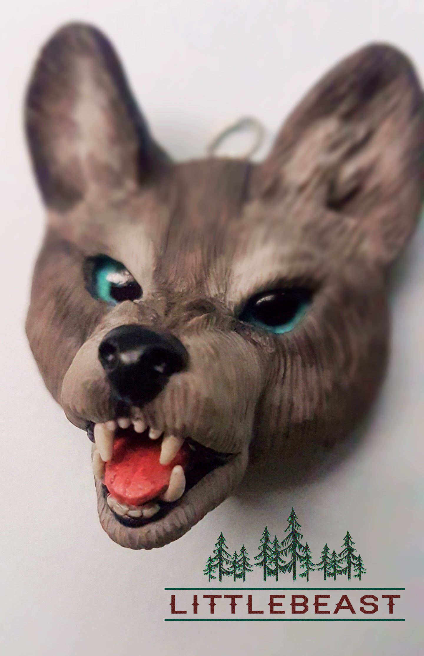 Wolf made of polymer clay - My, Polymer clay, Plastic, With your own hands, Beast, Animals, Wolf, Longpost