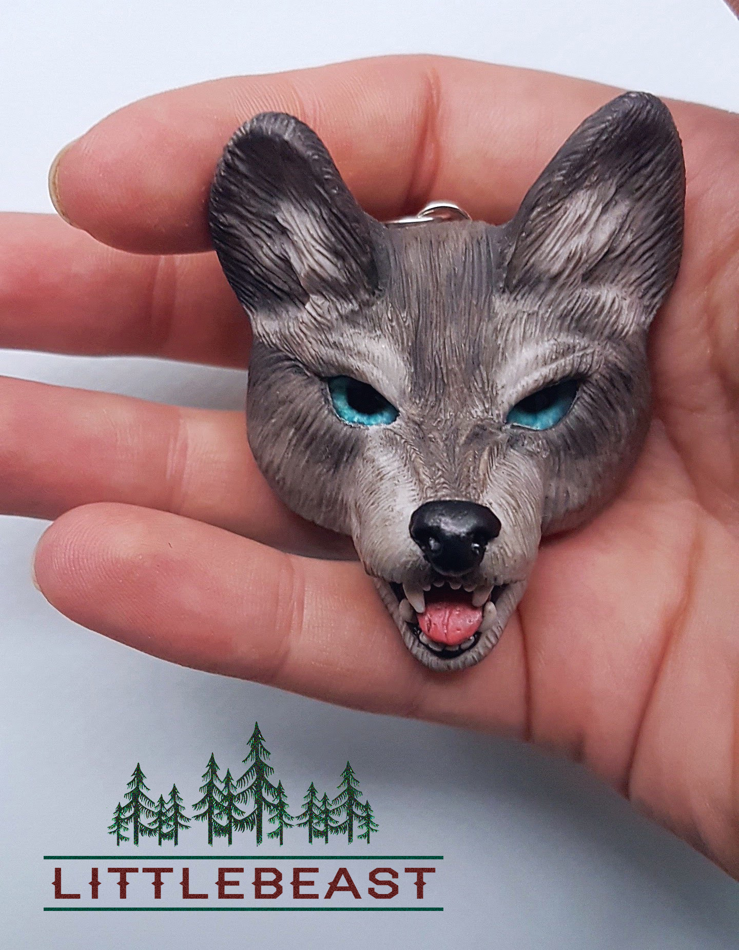 Wolf made of polymer clay - My, Polymer clay, Plastic, With your own hands, Beast, Animals, Wolf, Longpost