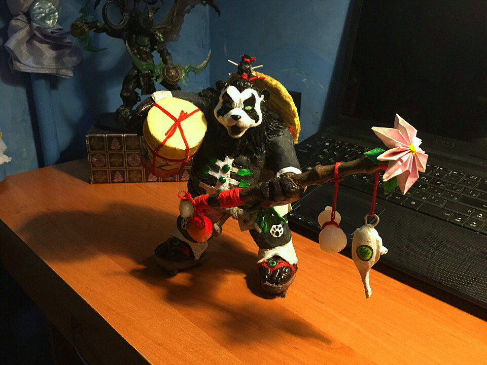 I made a Chen figurine: w World of warcraft - My, Warcraft, World of warcraft, Blizzard, Wow, Лепка, Figurine, My