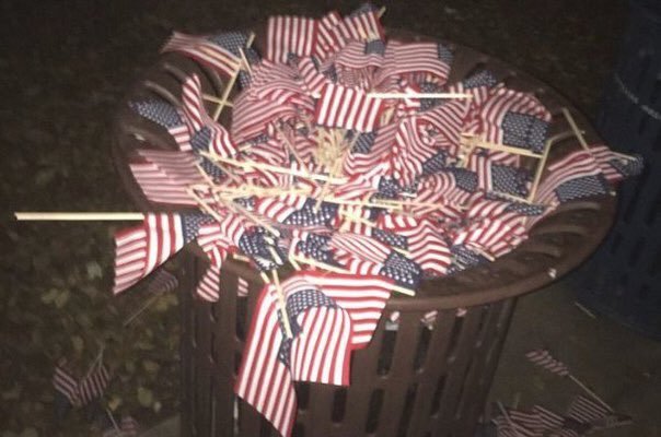 When 9/11 is over - America, Garbage, Urn, Flag, Holidays, Mourning, Politics, USA