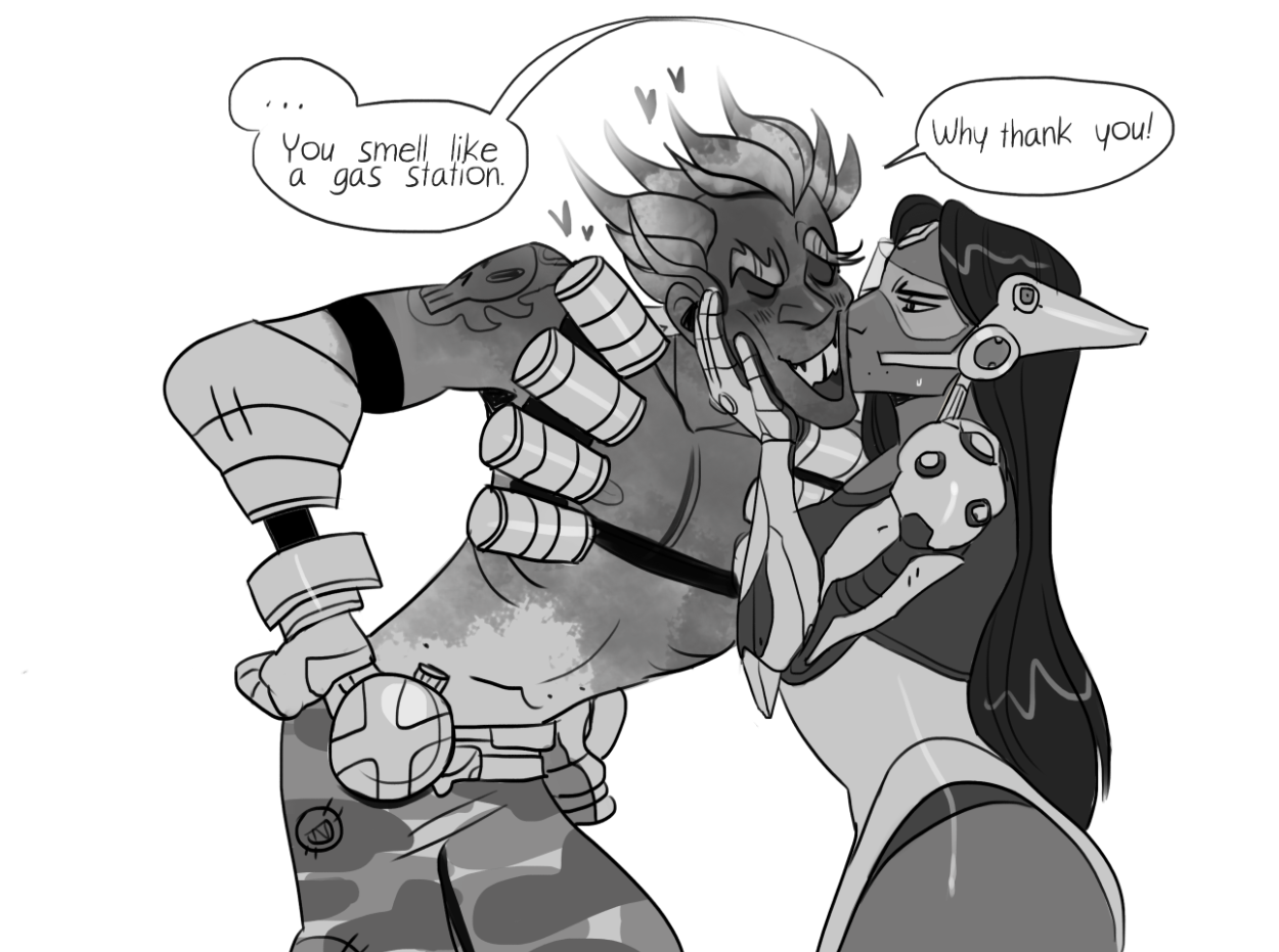 You smell like a gas station - Games, Junkrat, Symmetra, Overwatch, Blizzard