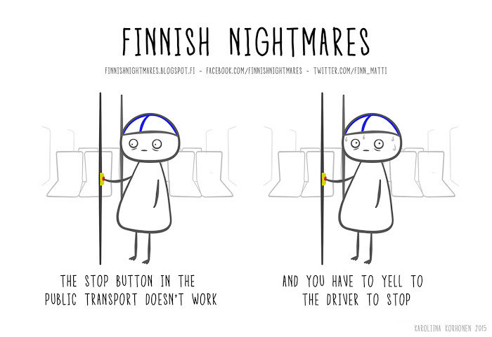 Finnish nightmares, understandable to any introvert. - Finland, Introvert, Comics, Stereotypes, Nightmare, Longpost