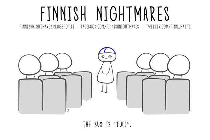 Finnish nightmares, understandable to any introvert. - Finland, Introvert, Comics, Stereotypes, Nightmare, Longpost