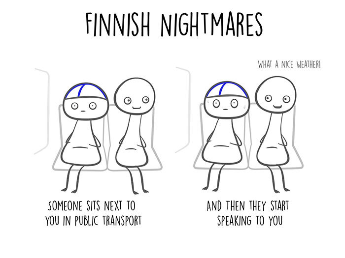 Finnish nightmares, understandable to any introvert. - Finland, Introvert, Comics, Stereotypes, Nightmare, Longpost