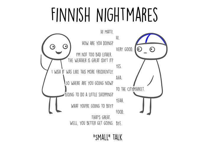 Finnish nightmares, understandable to any introvert. - Finland, Introvert, Comics, Stereotypes, Nightmare, Longpost