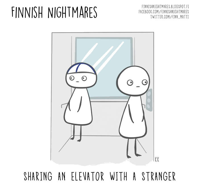 Finnish nightmares, understandable to any introvert. - Finland, Introvert, Comics, Stereotypes, Nightmare, Longpost