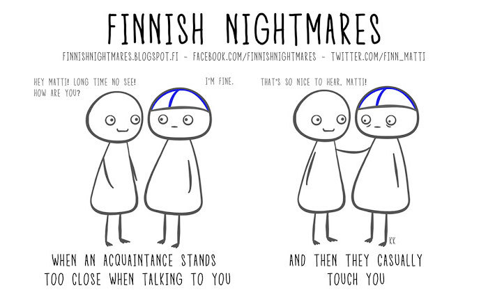 Finnish nightmares, understandable to any introvert. - Finland, Introvert, Comics, Stereotypes, Nightmare, Longpost