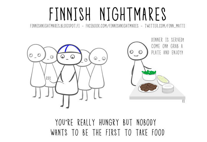 Finnish nightmares, understandable to any introvert. - Finland, Introvert, Comics, Stereotypes, Nightmare, Longpost