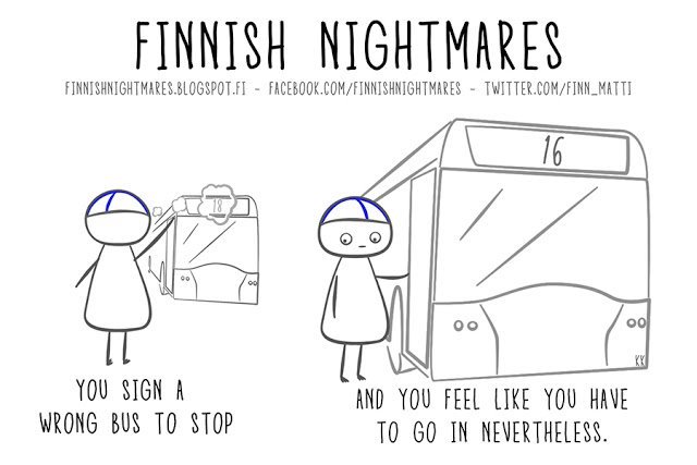 Finnish nightmares, understandable to any introvert. - Finland, Introvert, Comics, Stereotypes, Nightmare, Longpost