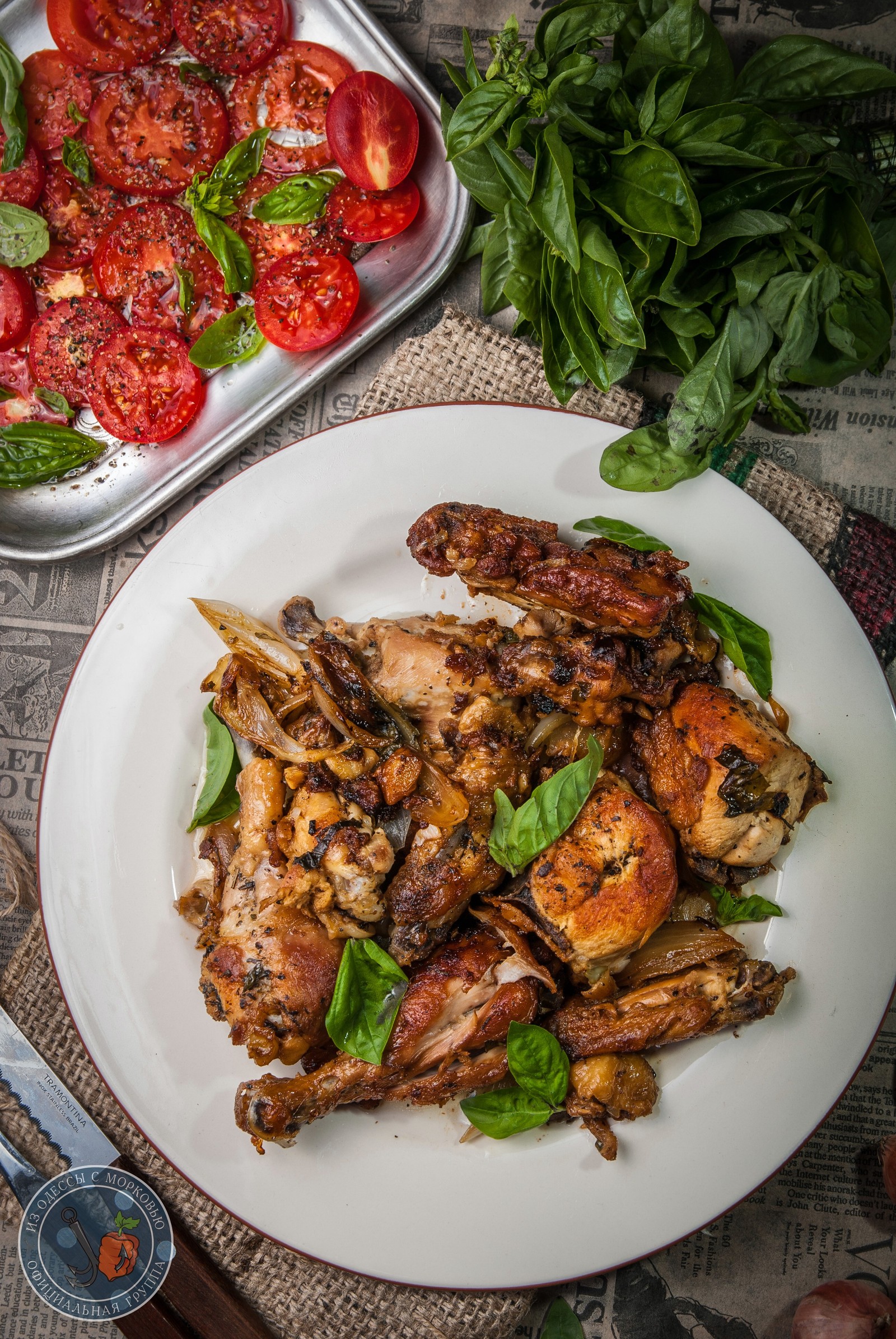 Chicken Cacciatore. - My, Literary Cuisine, Recipe, Food, Cooking, From Odessa with carrots, Sconce, Longpost