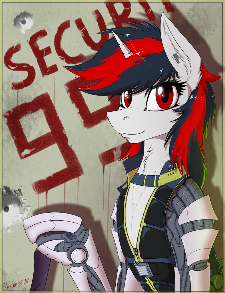 Security Mare. - My little pony, Fallout: Equestria, Foe: Project Horizons, Black Jack, MLP Blackjack