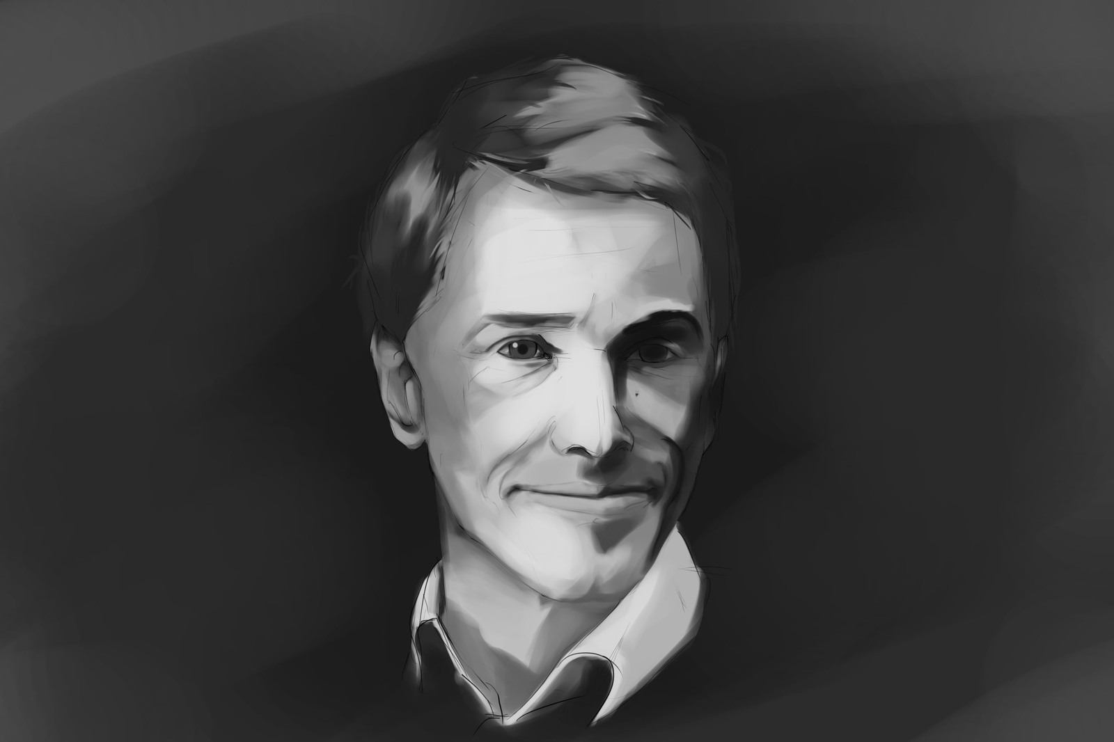 Christoph Waltz - My, Drawing, Digital drawing, Portrait, Christoph Waltz