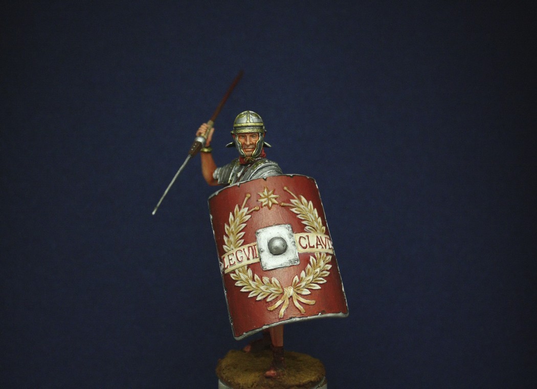 Legionnaire of the 7th Legion Claudius, 54mm - My, Rome, Legionnaires, With your own hands, Painting, Miniature, Longpost