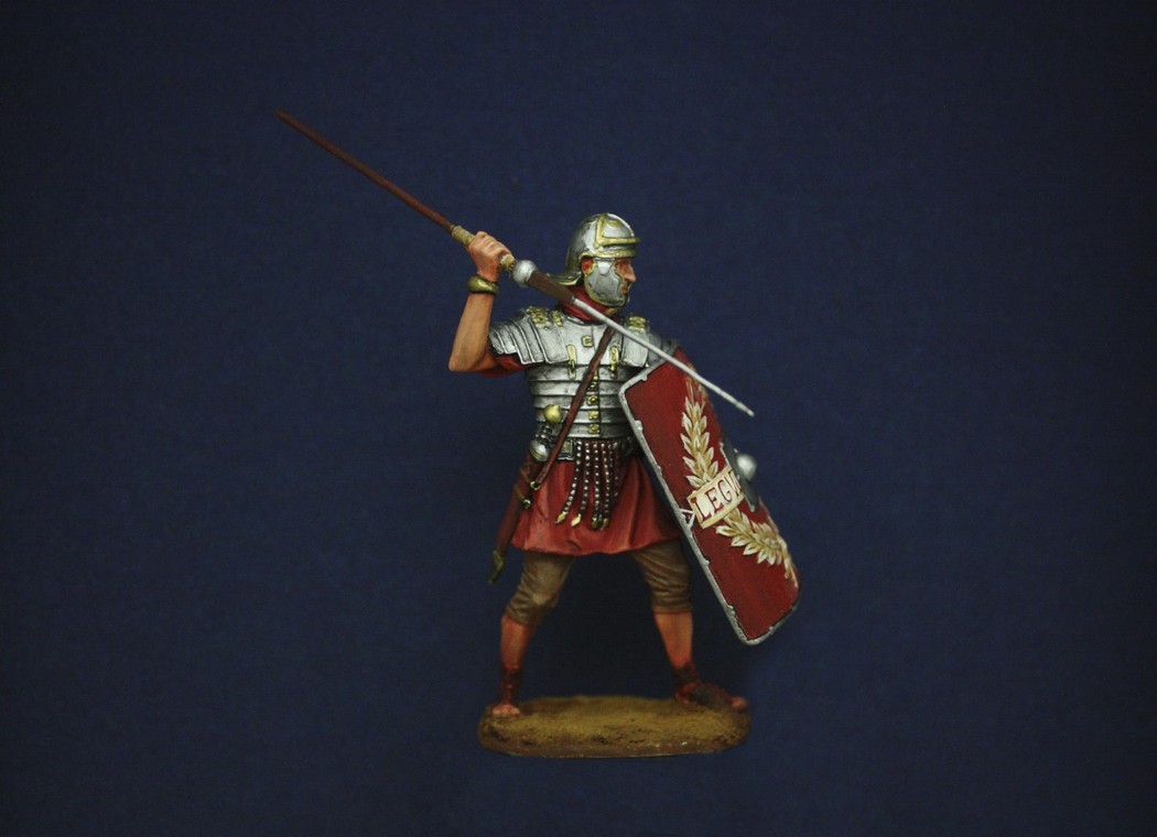 Legionnaire of the 7th Legion Claudius, 54mm - My, Rome, Legionnaires, With your own hands, Painting, Miniature, Longpost