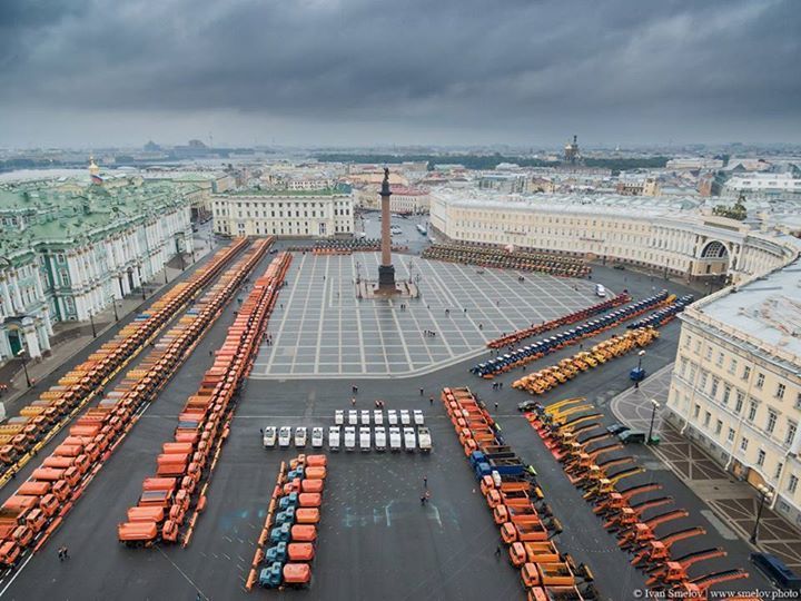 Yesterday's review of snowplows on Dvortsovaya - Not mine, Saint Petersburg, Snow removal, Stealed from the net