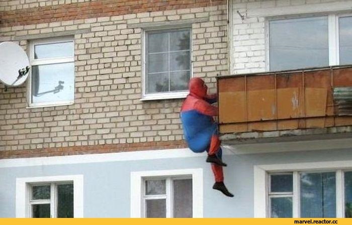 Chuvash spider-man climbed into the window of his friend to drink vodka with her - , Cheboksary, Spiderman, Fun, 