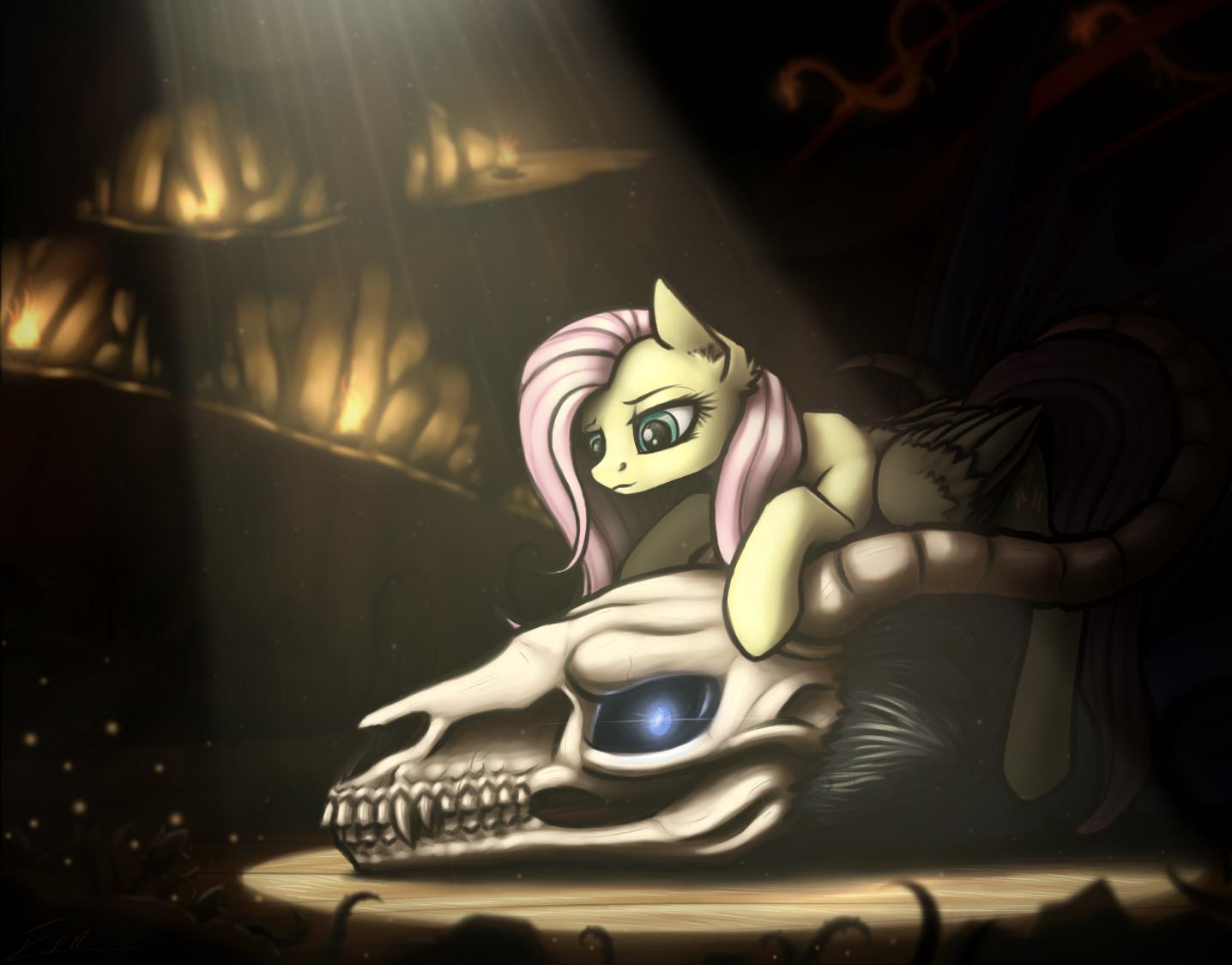 Light among dark - The Dragon, My, Undead, Fluttershy, My little pony