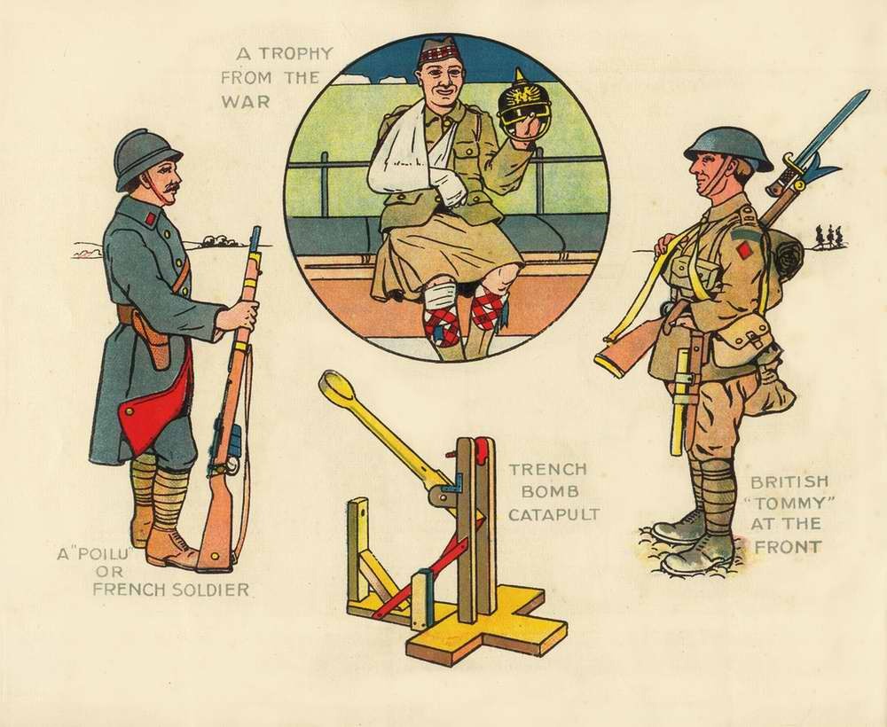 Illustrations from the British children's book The Great War (1917) - World War I, Children's literature, Illustrations, Longpost