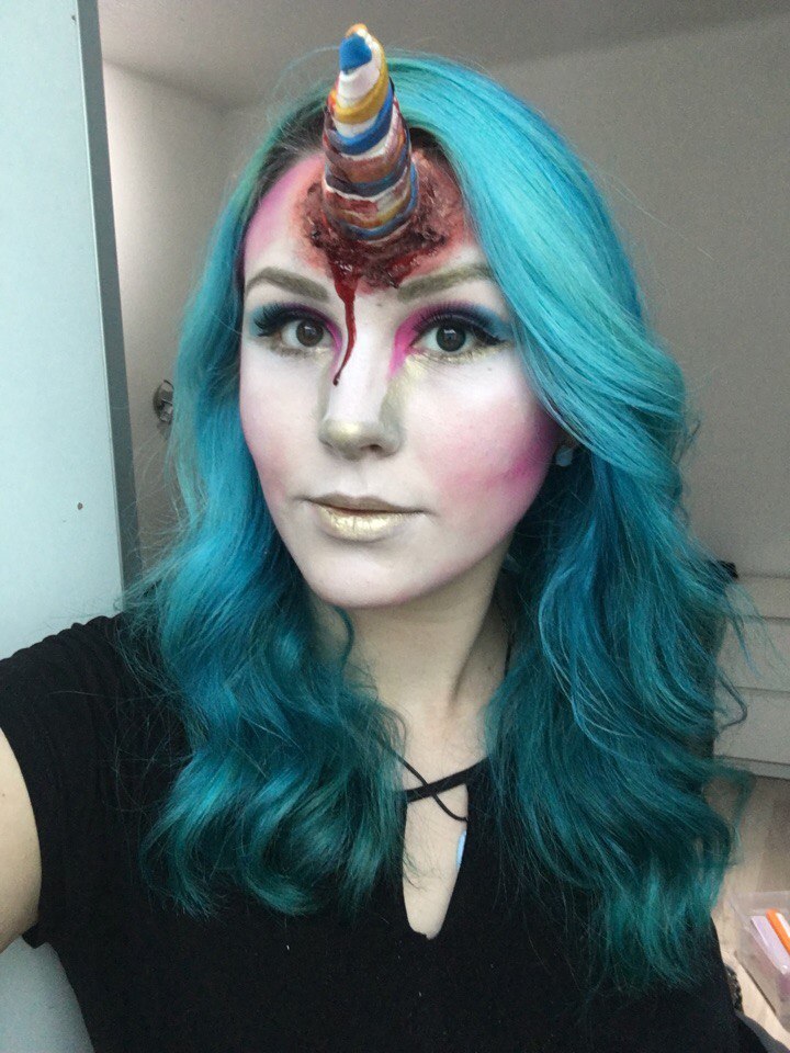 Unicorns exist! - My, Halloween, Makeup, Unicorn, Hobby