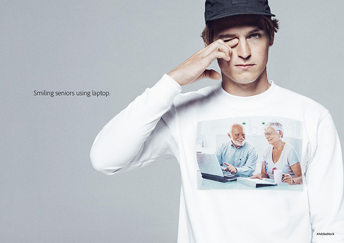 Adobe has released a clothing line with the worst stock photos... - Adobe, , Marketers, 