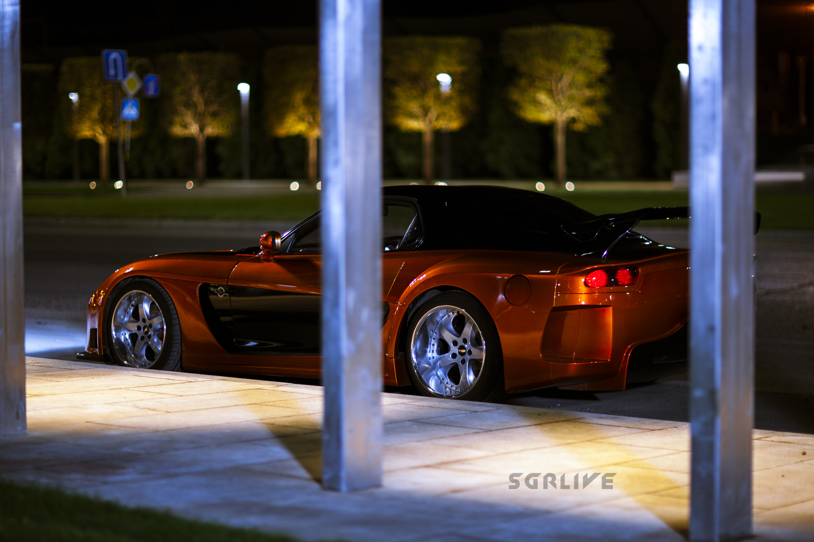 Night shot of Mazda RX7 Veilside Fortune - My, Auto, Canon, Krasnodar, Longpost