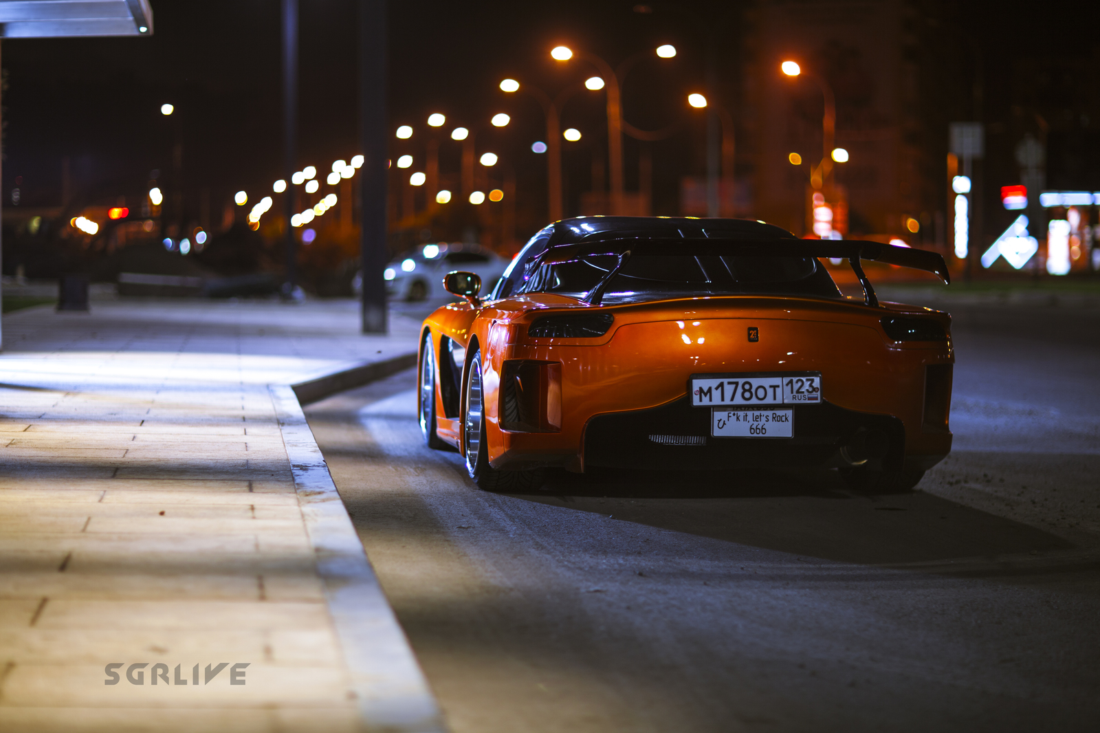 Night shot of Mazda RX7 Veilside Fortune - My, Auto, Canon, Krasnodar, Longpost