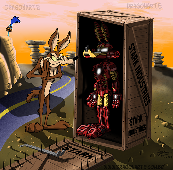 When ACME fails, STARK goes into battle! - Dragonarte, Acme, , Art, Coyote