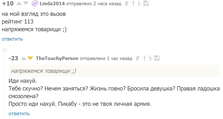 Вникнуть и поступить по справедливости - Мат, Комментарии, Оскорбление, Пикабу