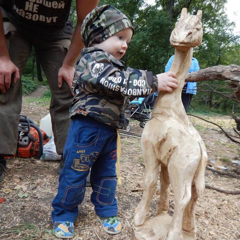 big ass - My, Voronezh City Garden, Chainsaw, Chainsaw sculpture, Alexander Ivchenko, Voronezh, Video, Longpost