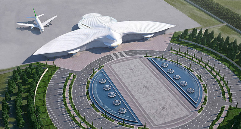 Incredible! The new Ashgabat airport is amazing - Architecture, The airport, Turkmenistan, Masterpiece