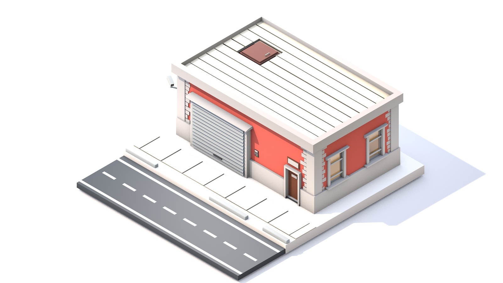 Building 02 - My, Art, 3D, 3D model, Cinema 4d, C4d, Isometric, Building, 3D modeling