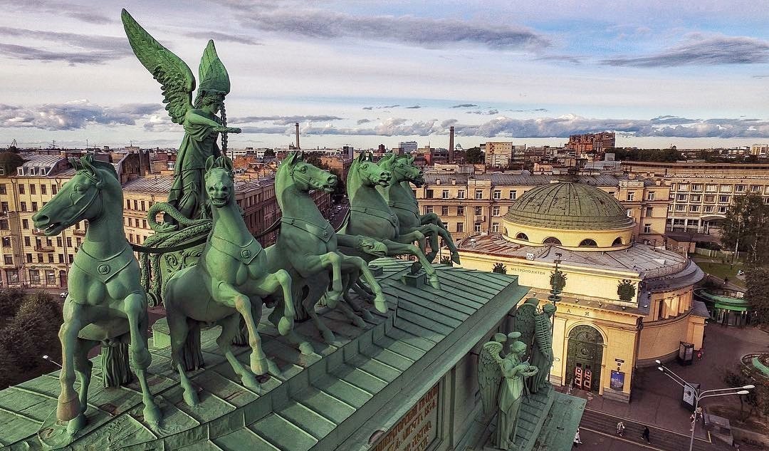 Unusual perspective... Narva Triumphal Gates... St. Petersburg... - Russia, Saint Petersburg, Narva Gate, Narva, Town, Cities of Russia, Photo, The photo