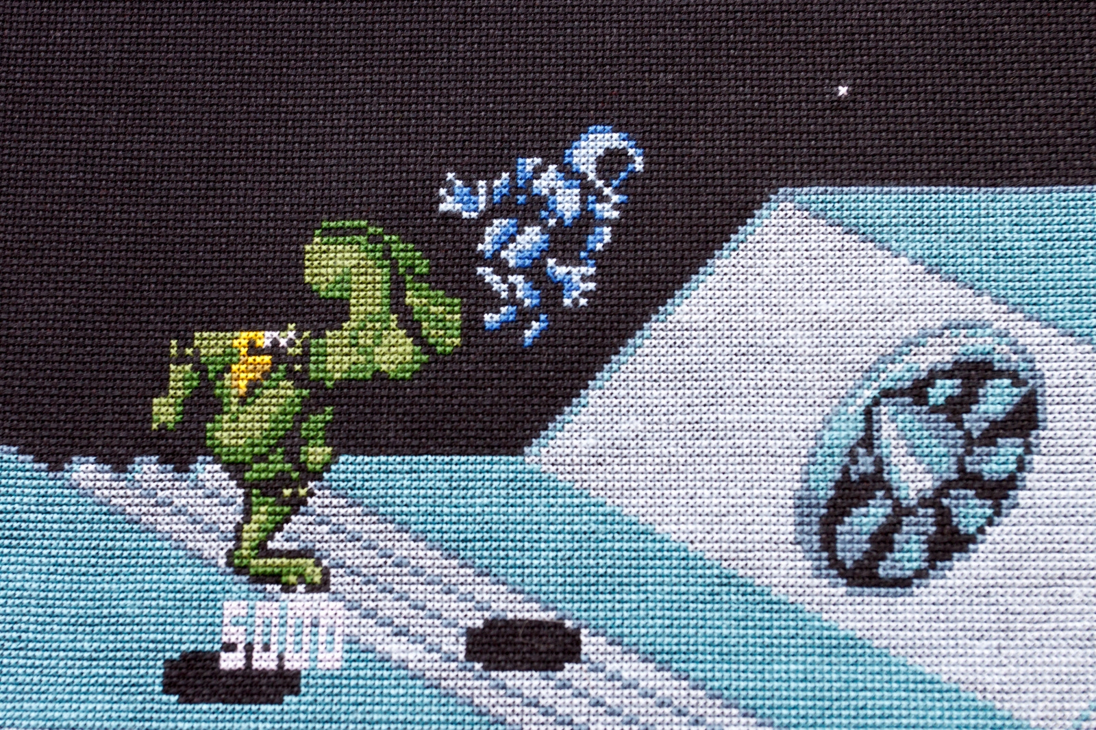 Embroidery by Battletoads & Double Dragon - My, Games, With your own hands, Battletoads, Dendy, Nes, Embroidery, My