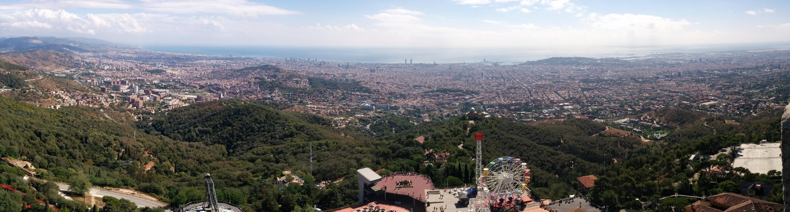 Барселона. Вид сверху) - Моё, Фото, Испания, Барселона, Город, Панорама, Море, Барселона город