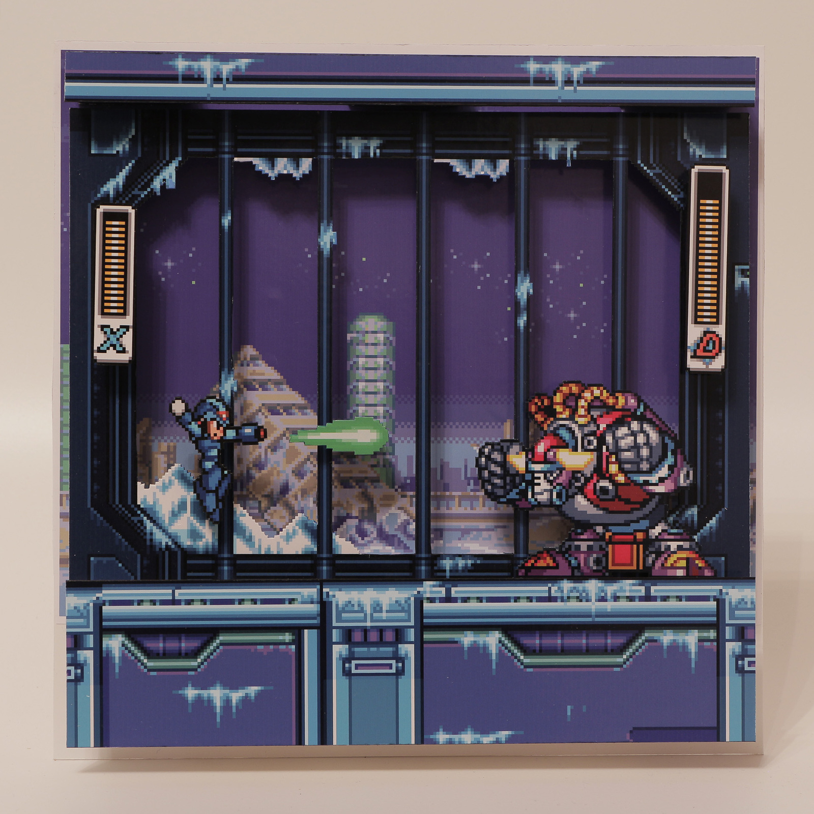 Diorama based on the game Mega Man X3 - My, Diorama, Games, My, Longpost, Mega Man, With your own hands, Old school, Art