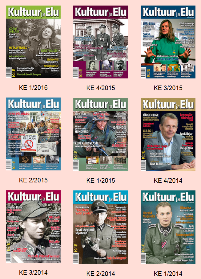 Estonian magazine Culture and Life. - Estonia, Politics, Nazism, Screenshot
