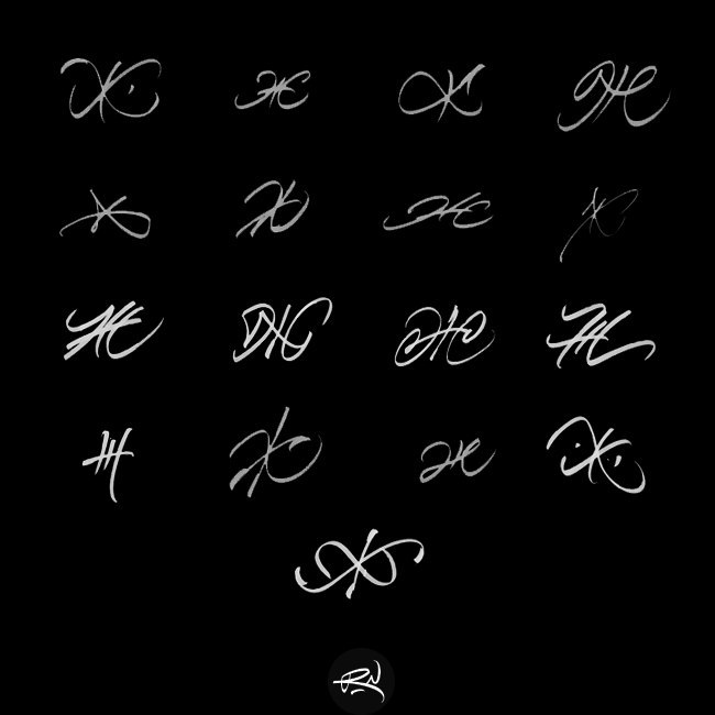 Zhzhzhmaniya or such a different letter Zh - Calligraphy, Lettering, , Longpost