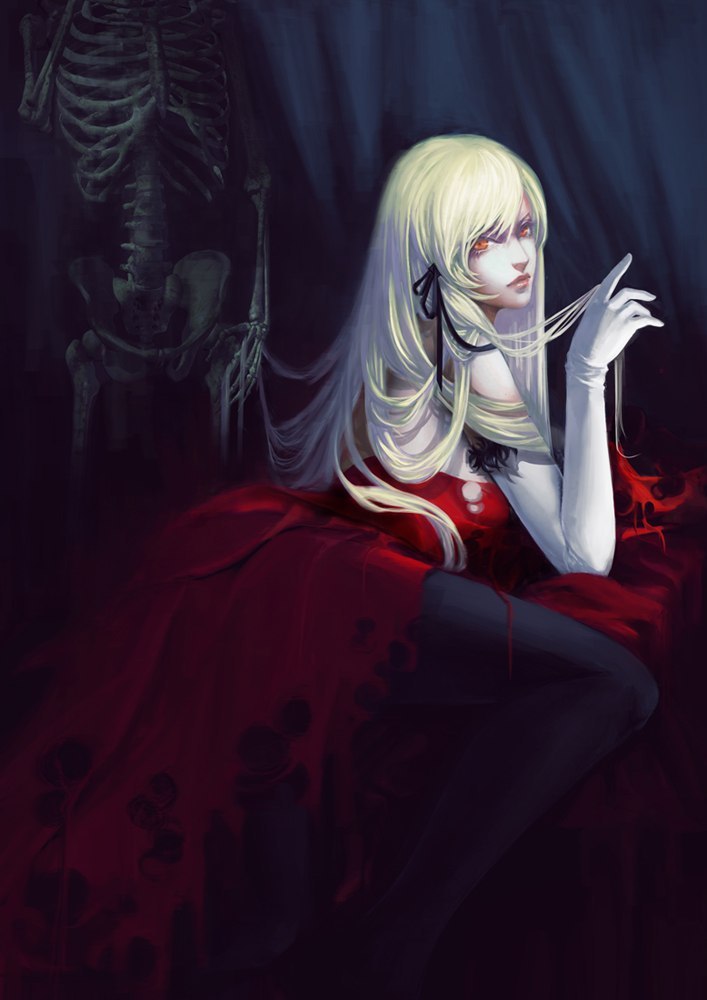 Kiss-shot Acerola-orion Heart-under-blade - Anime Art, Kiss-Shot Acerola-orion Heart-under-blade, Shinobu Oshino, Kizumonogatari, Bakemonogatari, Monogatari, Monogatari series