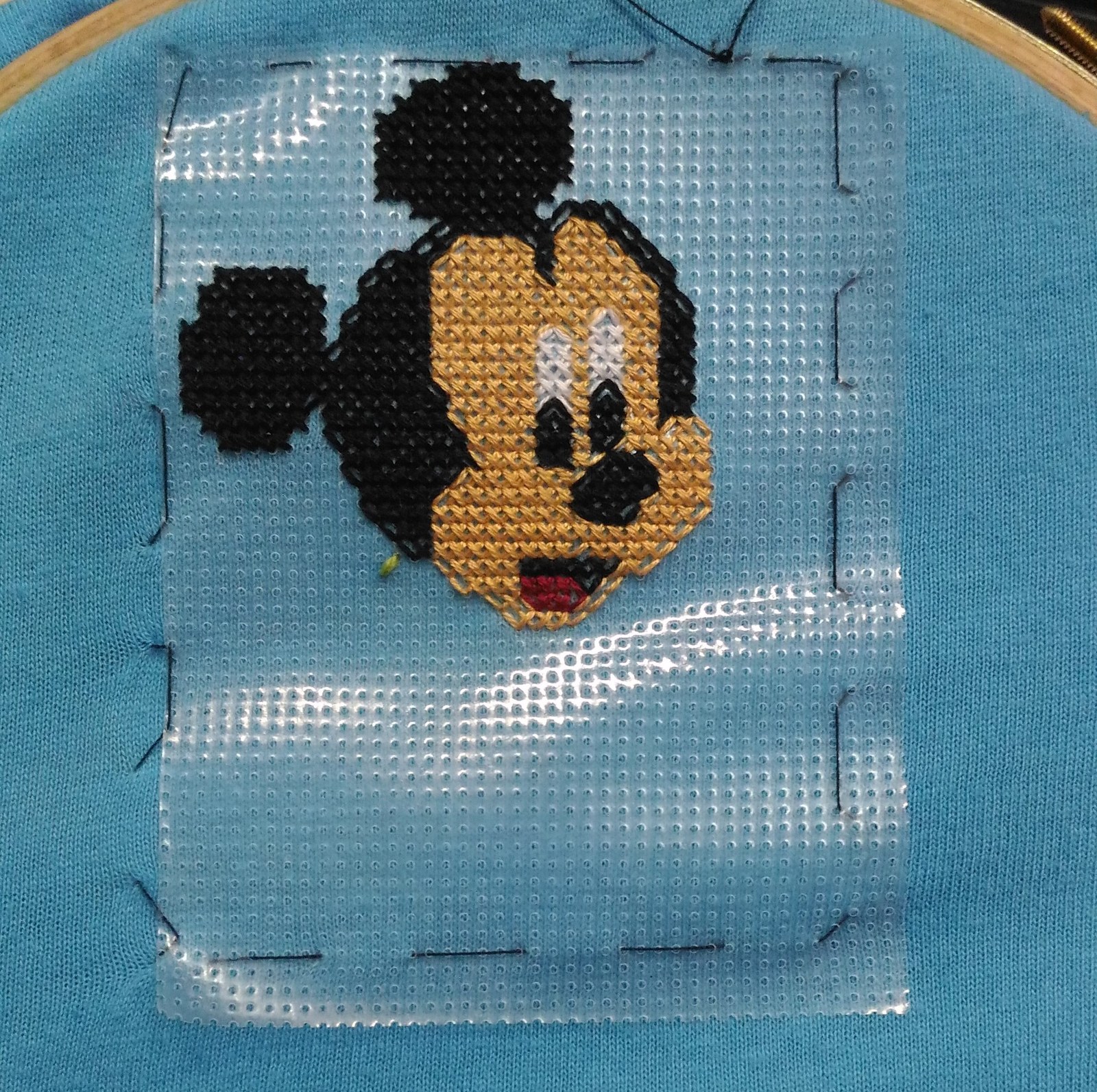 Long Post My first. - My, My, Cross-stitch, Hobby, Mickey Mouse, DIY gift, Presents, Longpost, With your own hands