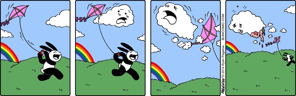 Be careful playing with the kite - Buni, Comics, Buni Comics, Kite