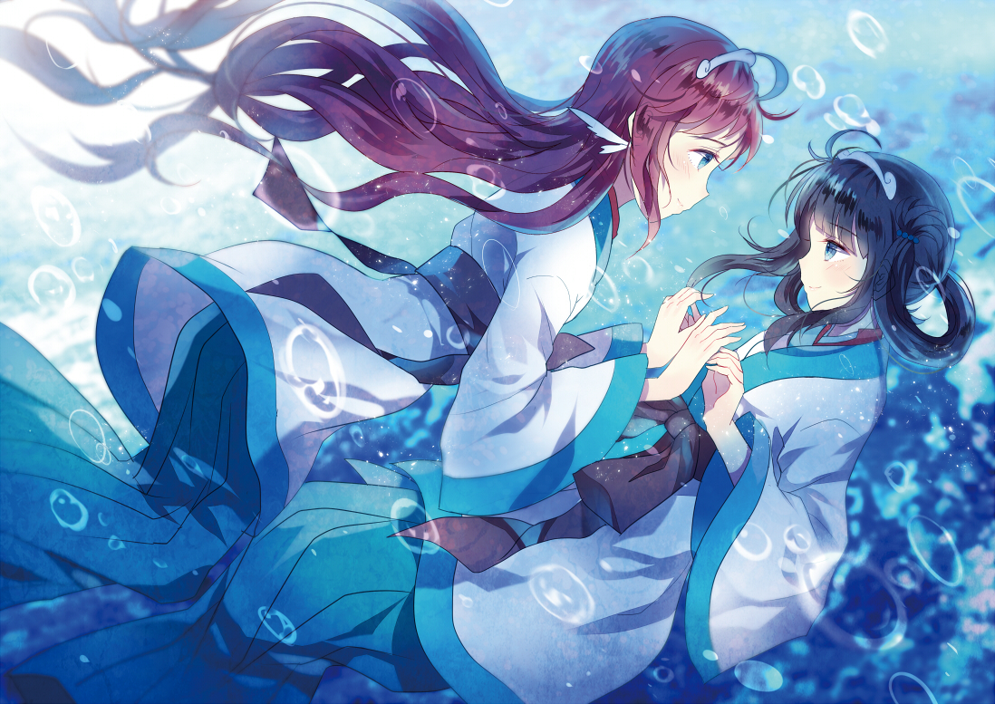 Manaka and Miuna - , Miuna Shiodome, Nagi no asukara, Anime art, Anime